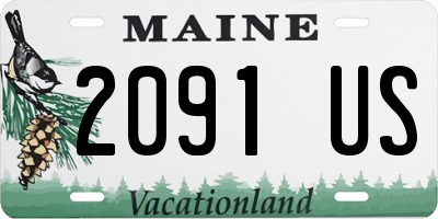 ME license plate 2091US