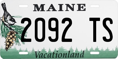 ME license plate 2092TS