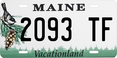 ME license plate 2093TF