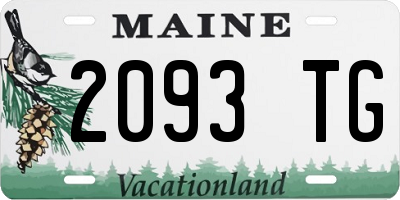 ME license plate 2093TG