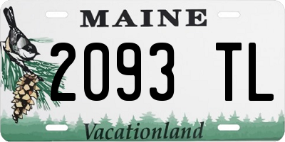 ME license plate 2093TL