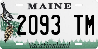 ME license plate 2093TM