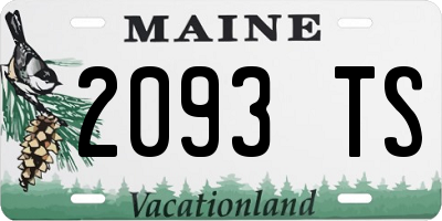 ME license plate 2093TS