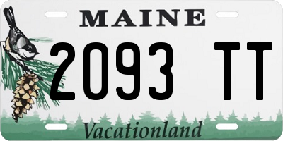 ME license plate 2093TT
