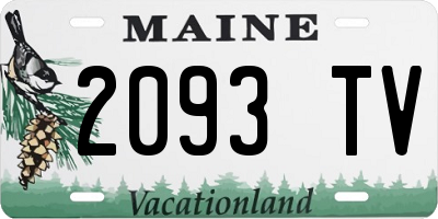ME license plate 2093TV