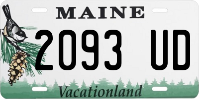 ME license plate 2093UD