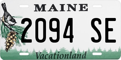 ME license plate 2094SE