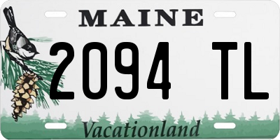 ME license plate 2094TL