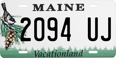 ME license plate 2094UJ