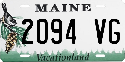 ME license plate 2094VG