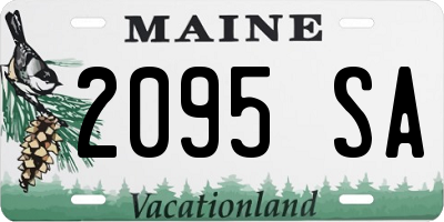 ME license plate 2095SA