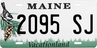 ME license plate 2095SJ