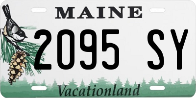ME license plate 2095SY