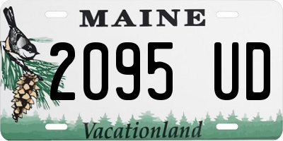 ME license plate 2095UD