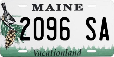 ME license plate 2096SA