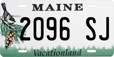 ME license plate 2096SJ