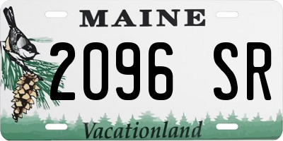 ME license plate 2096SR