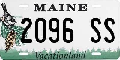 ME license plate 2096SS