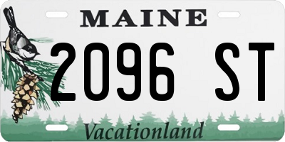 ME license plate 2096ST