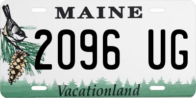 ME license plate 2096UG