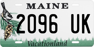 ME license plate 2096UK
