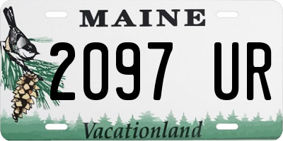ME license plate 2097UR
