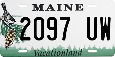 ME license plate 2097UW