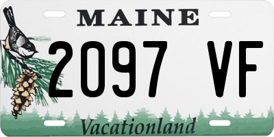 ME license plate 2097VF
