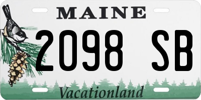 ME license plate 2098SB