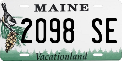 ME license plate 2098SE