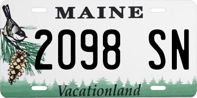 ME license plate 2098SN