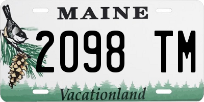 ME license plate 2098TM