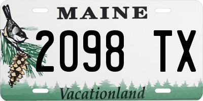 ME license plate 2098TX
