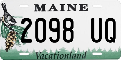 ME license plate 2098UQ