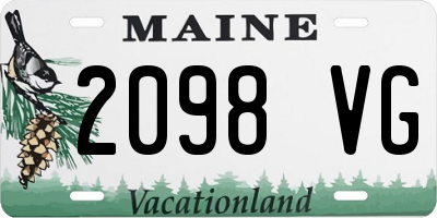 ME license plate 2098VG