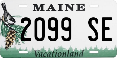 ME license plate 2099SE