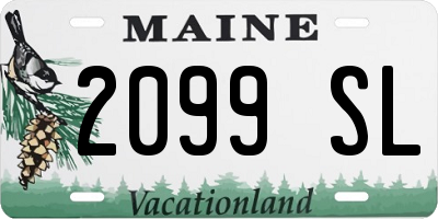 ME license plate 2099SL