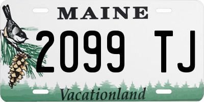 ME license plate 2099TJ