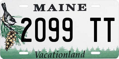 ME license plate 2099TT