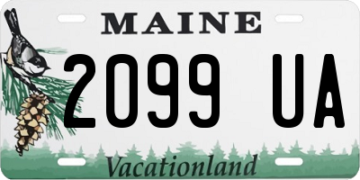 ME license plate 2099UA