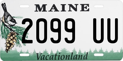 ME license plate 2099UU