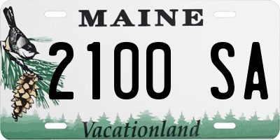 ME license plate 2100SA