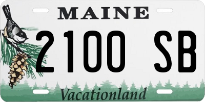 ME license plate 2100SB