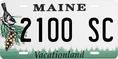 ME license plate 2100SC