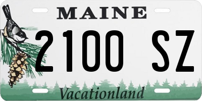 ME license plate 2100SZ