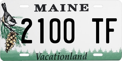 ME license plate 2100TF