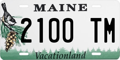 ME license plate 2100TM