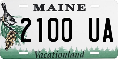 ME license plate 2100UA