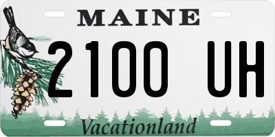 ME license plate 2100UH