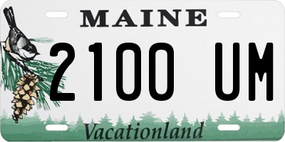 ME license plate 2100UM